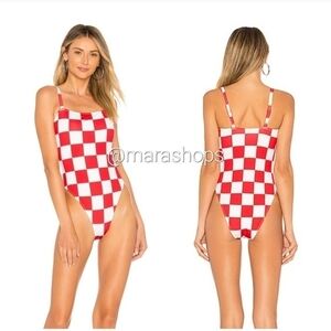RE/DONE Malibu checkered Swimsuit